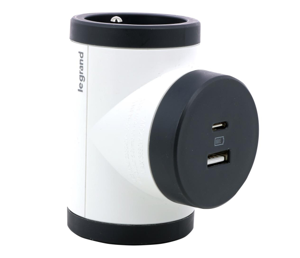 LEGRAND Rozgałęziacz potrójny obrotowy 2X2P+Z+USB 49437 - 1047757 - zdjęcie